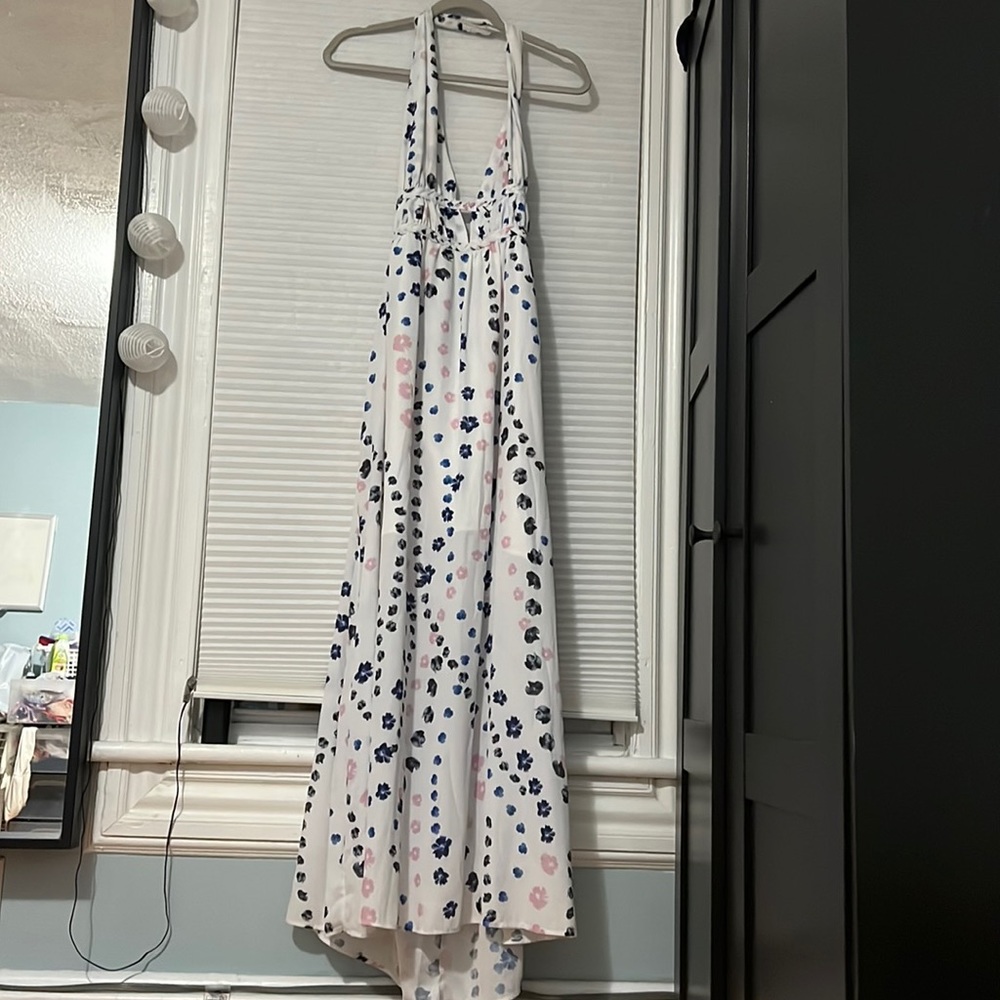 Floral open back floral dress